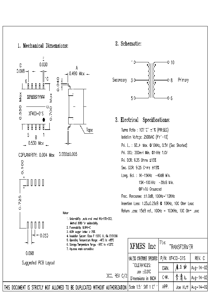 XF400-01S_5150552.PDF Datasheet