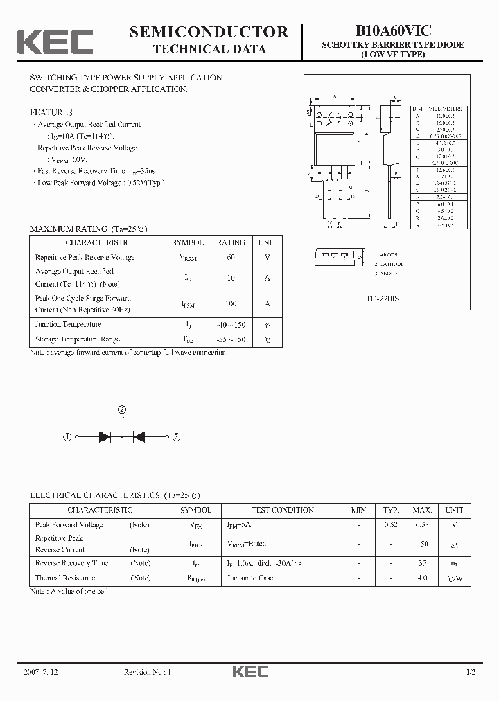 B10A60VIC07_5153183.PDF Datasheet