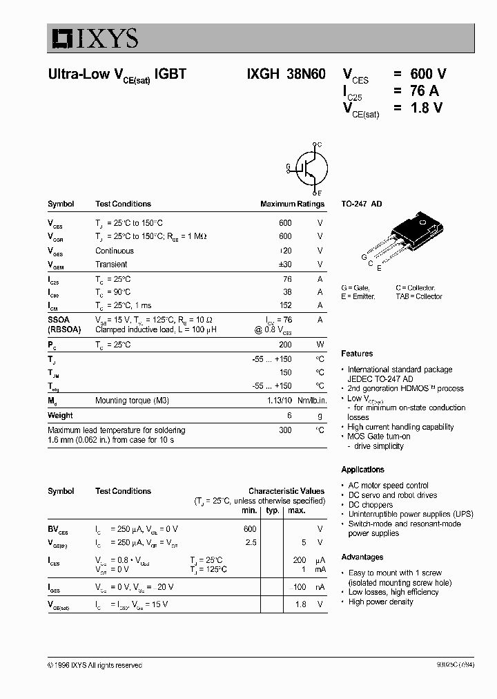 IXGH38N60_5158342.PDF Datasheet