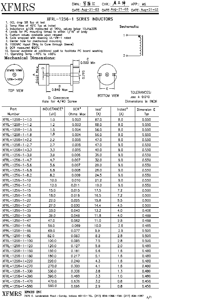 XFRL-1256-1_5172082.PDF Datasheet