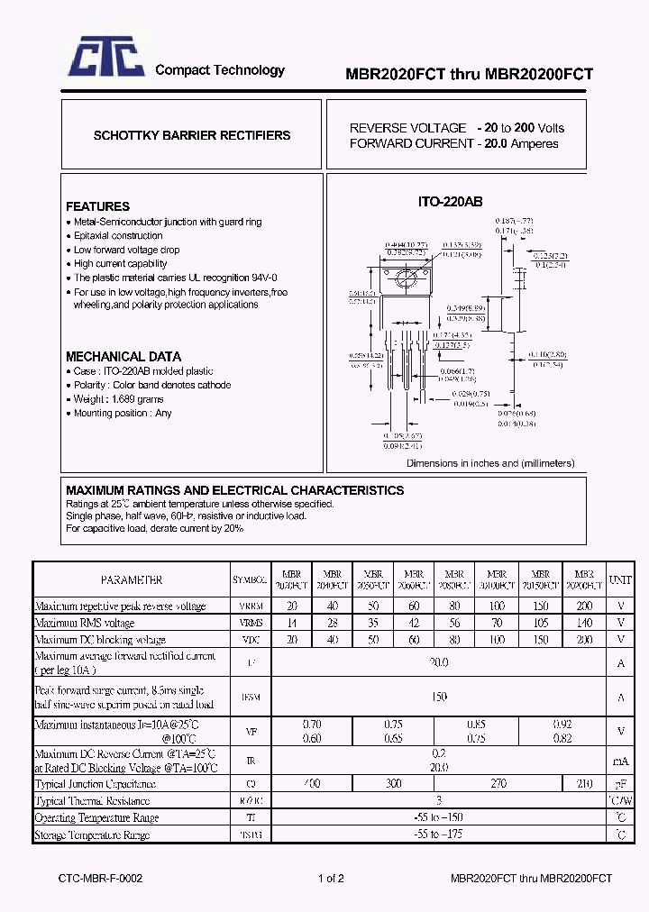 MBR2080FCT_5181698.PDF Datasheet