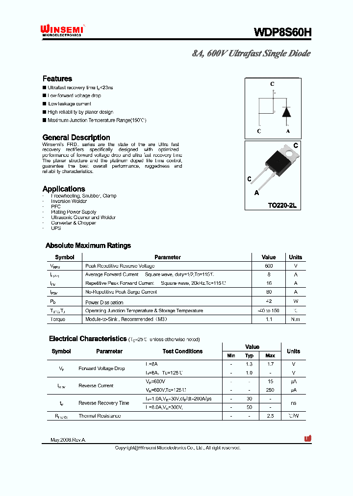 WDP8S60H_5190957.PDF Datasheet