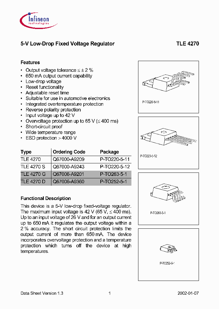 TLE4270_5213251.PDF Datasheet