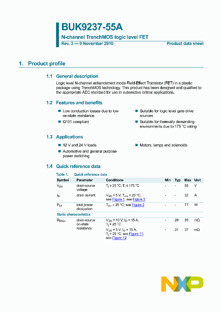 BUK9237-55A_5226090.PDF Datasheet