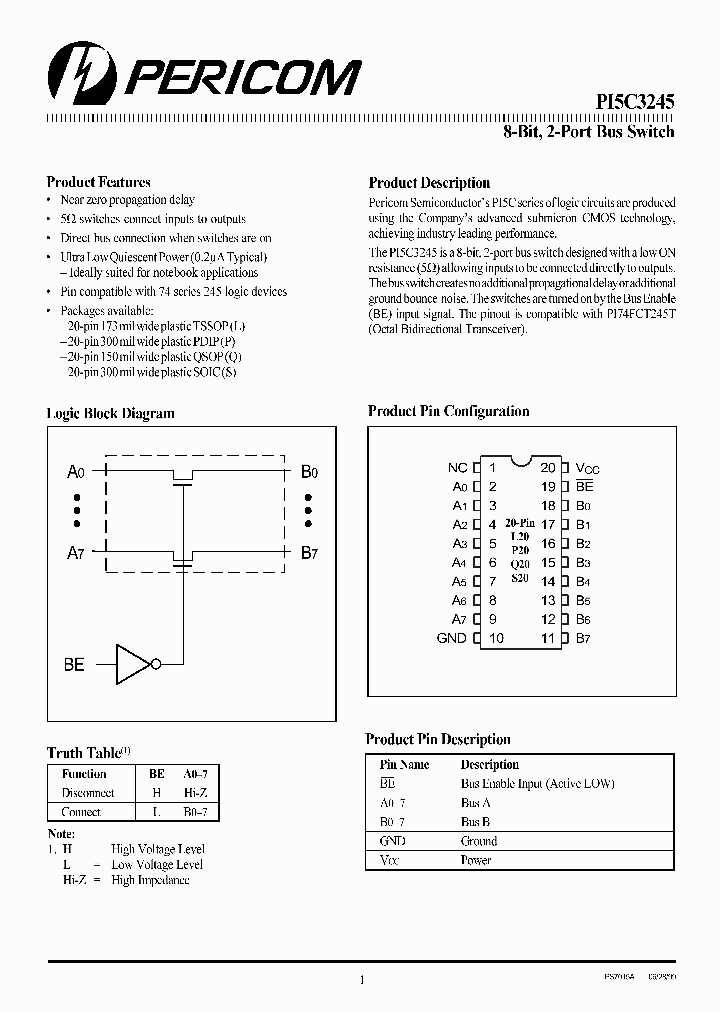 PI5C3245_5234572.PDF Datasheet
