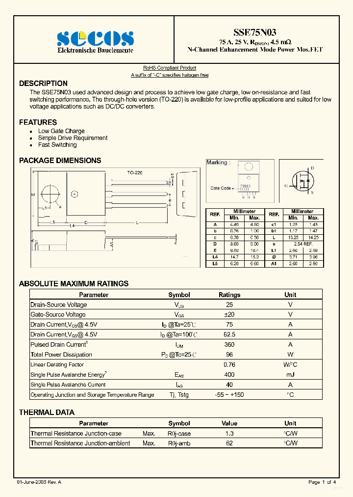 SSE75N03_5258948.PDF Datasheet