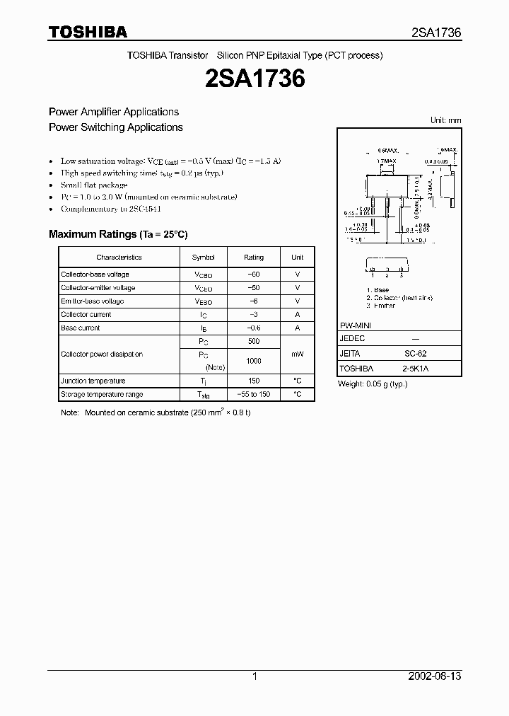 2SA1736_5304656.PDF Datasheet