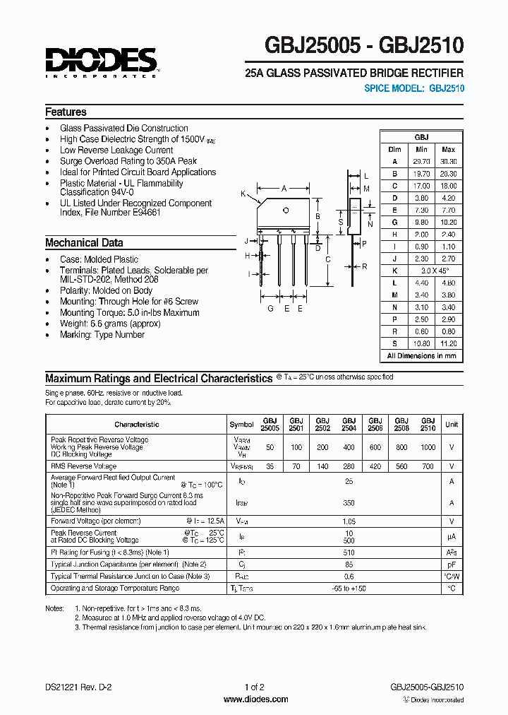 GBJ2508_5316278.PDF Datasheet