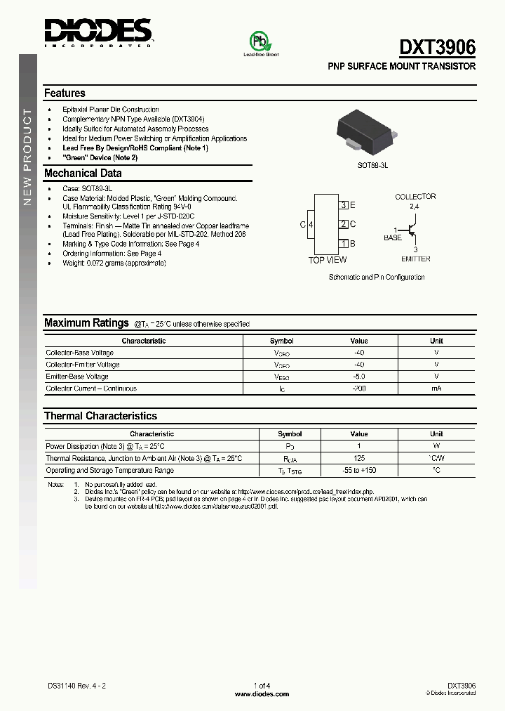 DXT3906_5319310.PDF Datasheet