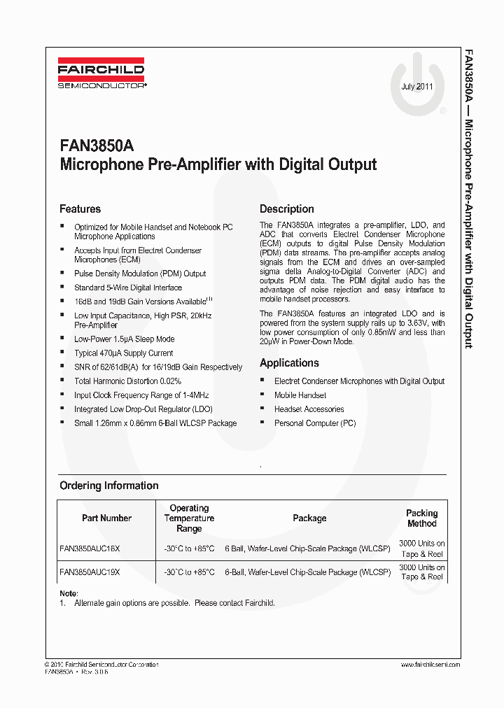 FAN3850A_5335208.PDF Datasheet