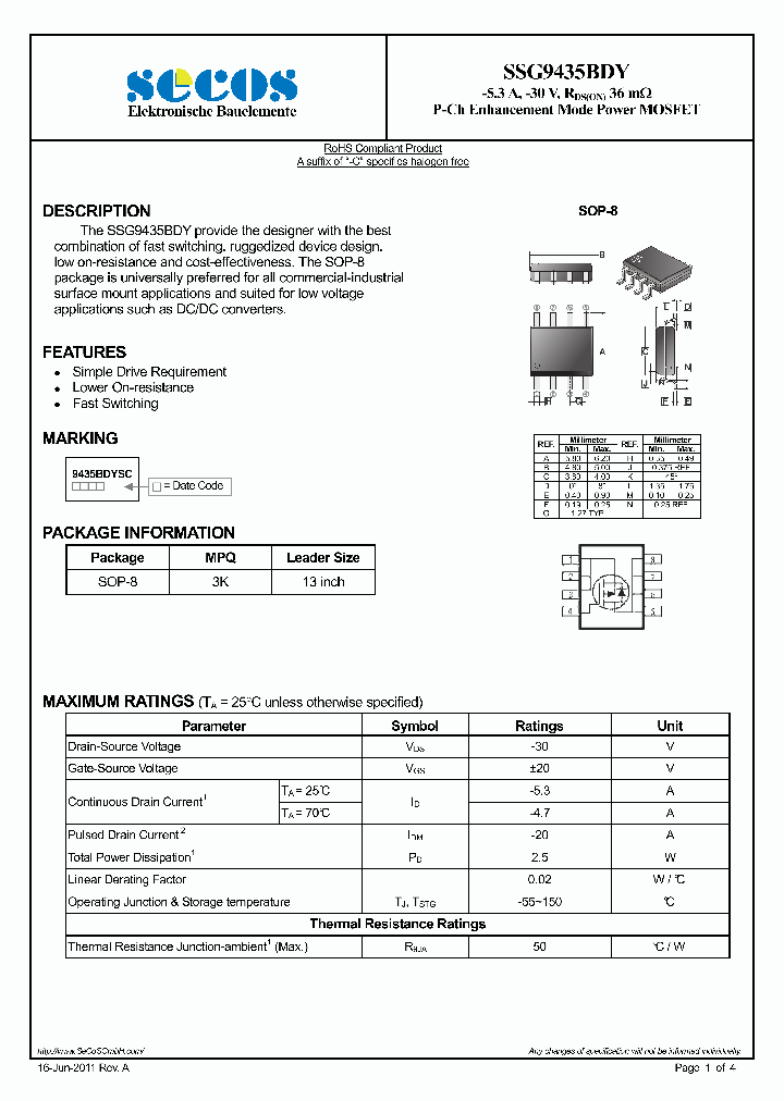 SSG9435BDY_5341328.PDF Datasheet