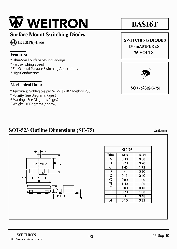 BAS16T10_5351143.PDF Datasheet