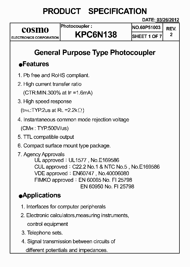 KPC6N13812_5364522.PDF Datasheet