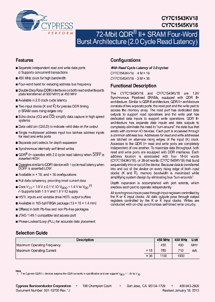 CY7C1543KV18_5371134.PDF Datasheet