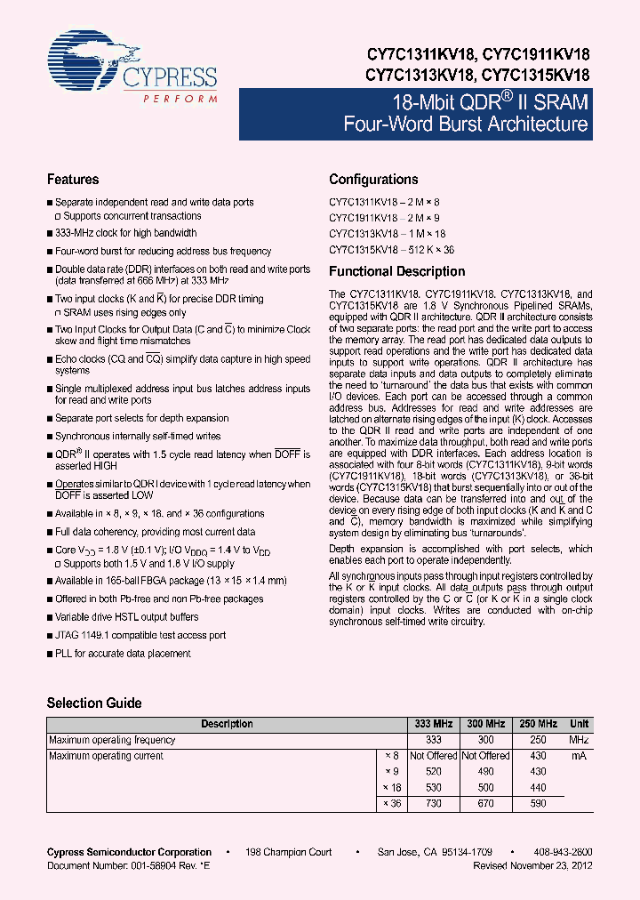 CY7C1313KV18-250BZC12_5371135.PDF Datasheet