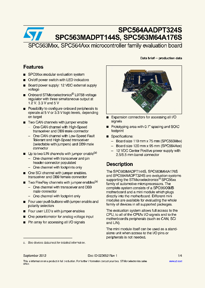 SPC564AADPT324S_5378365.PDF Datasheet