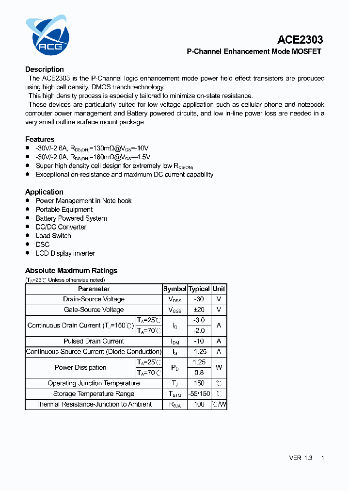ACE2303BMH_5381443.PDF Datasheet