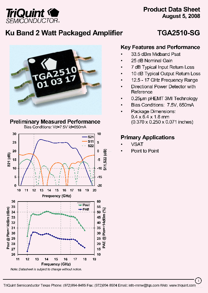 TGA2510-SG_5385475.PDF Datasheet