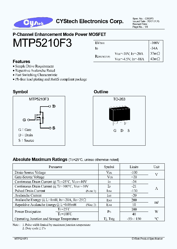 MTP5210F3_5388972.PDF Datasheet