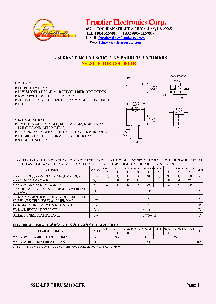 SS110-LFR_5392179.PDF Datasheet