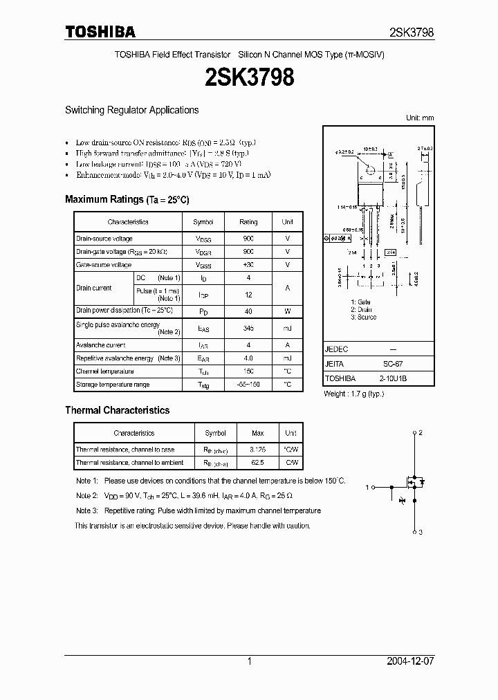 2SK3798_5392761.PDF Datasheet