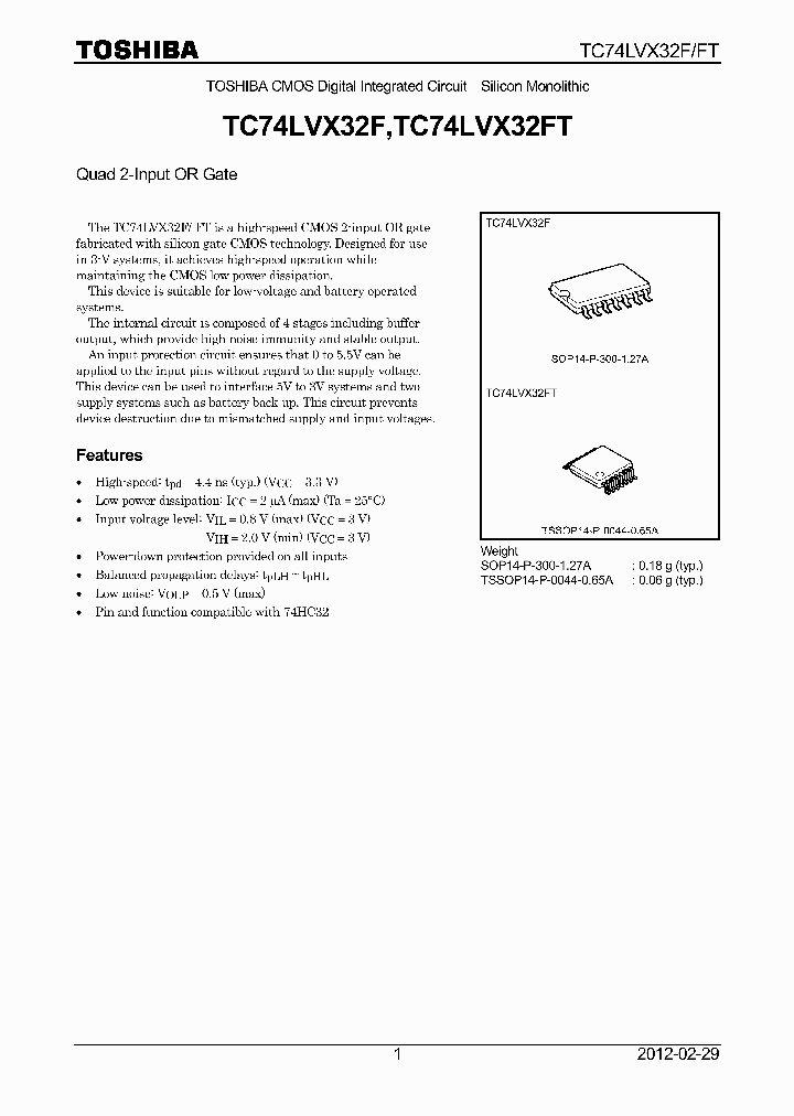 TC74LVX32FT7_5401474.PDF Datasheet