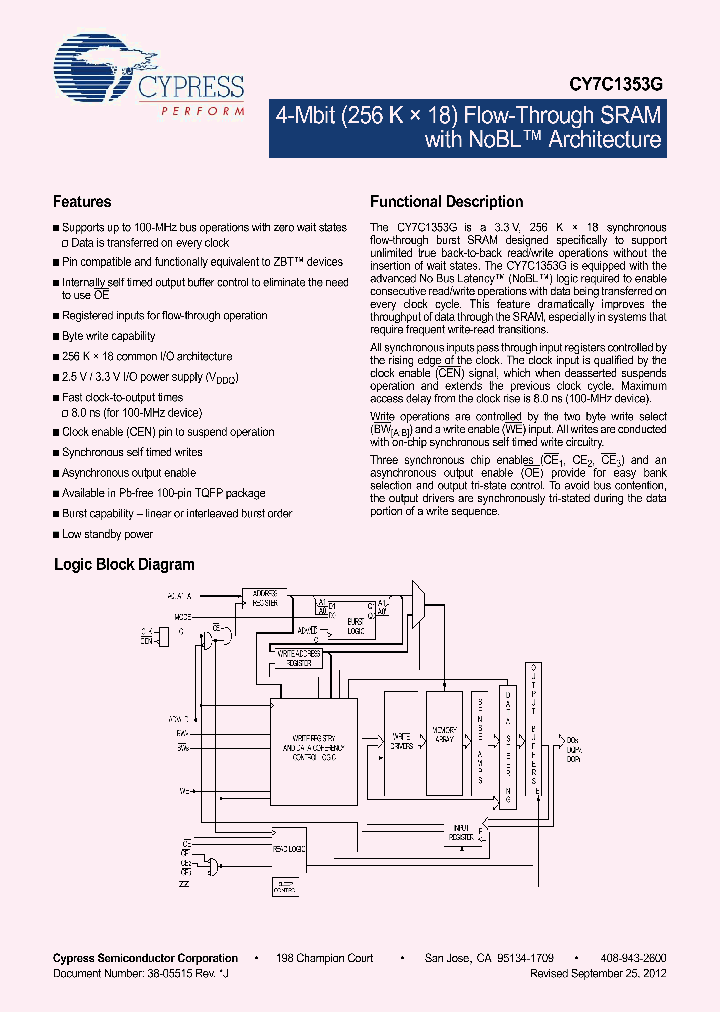 CY7C1353G-100AXC_5406912.PDF Datasheet