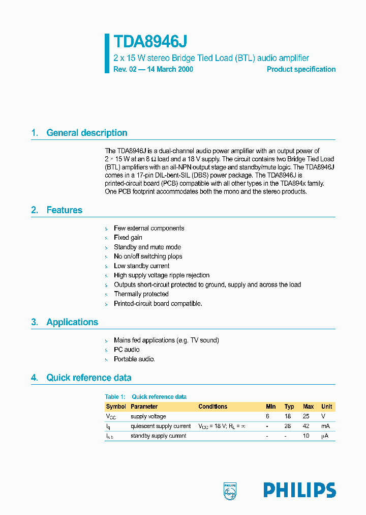 TDA8946_5420695.PDF Datasheet