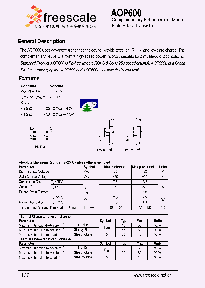 AOP600_5422617.PDF Datasheet