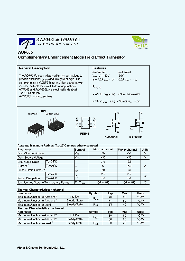 AOP60509_5422620.PDF Datasheet