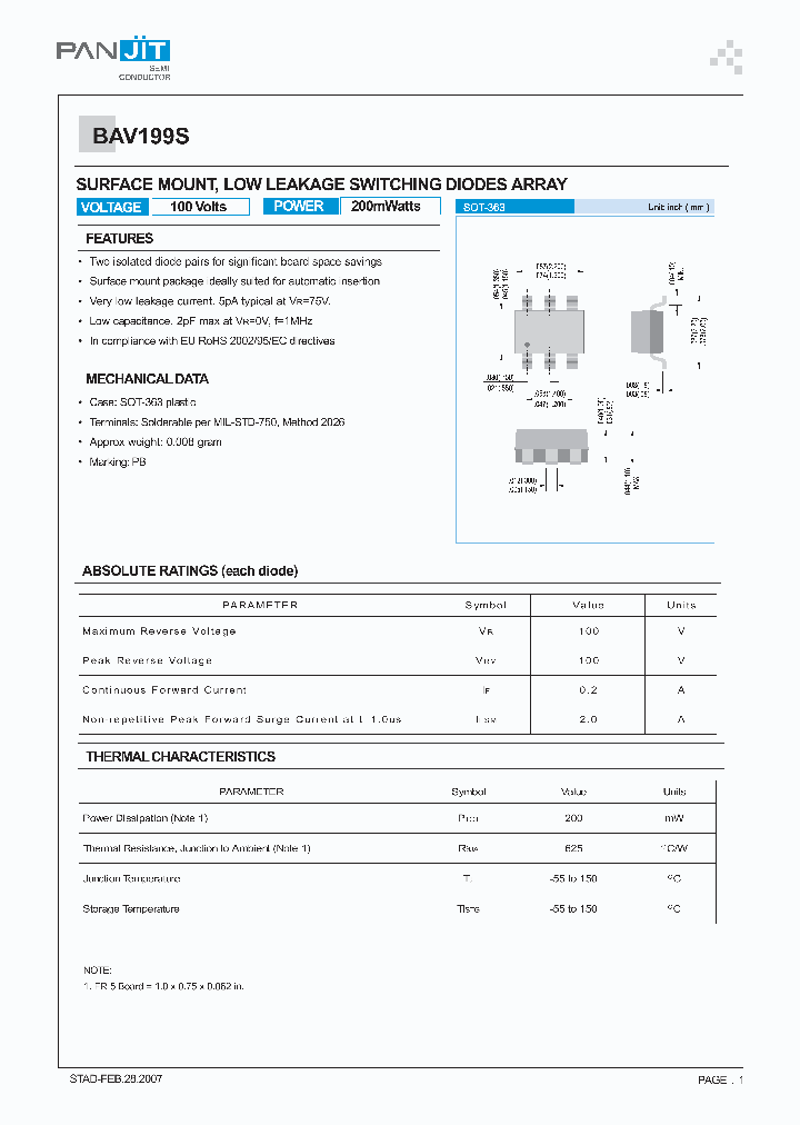 BAV199S_5426576.PDF Datasheet