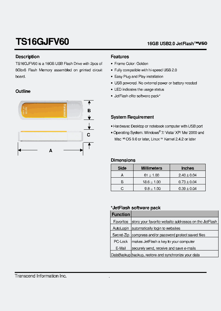 TS16GJFV60_5430558.PDF Datasheet