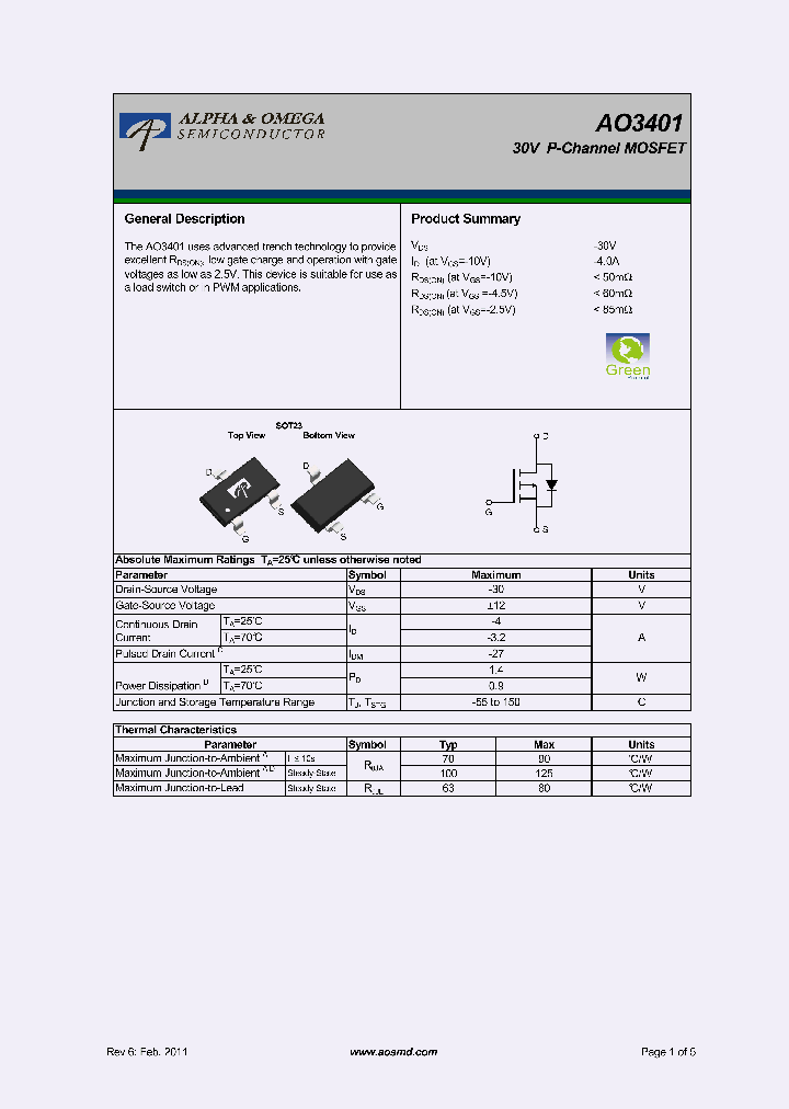 AO3401_5443451.PDF Datasheet