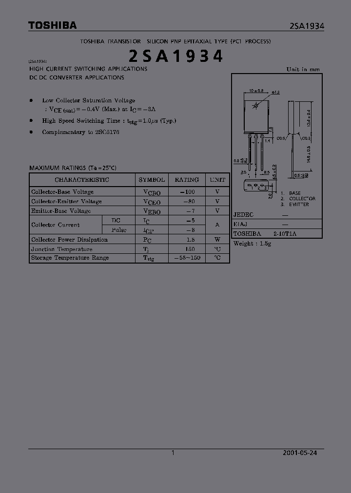 2SA1934_5458576.PDF Datasheet