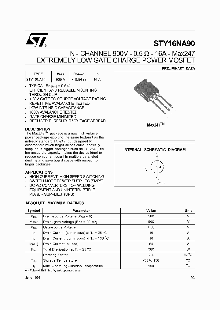 STY16NA90_5473026.PDF Datasheet