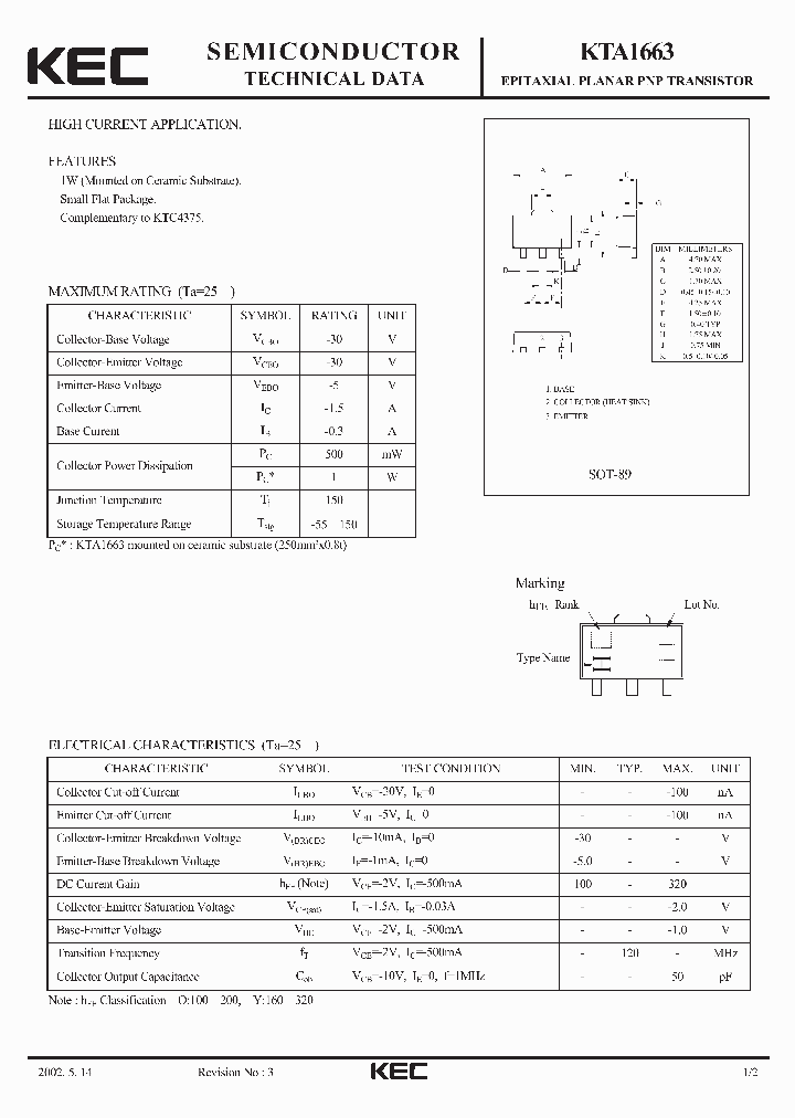 KTA1663_5477763.PDF Datasheet