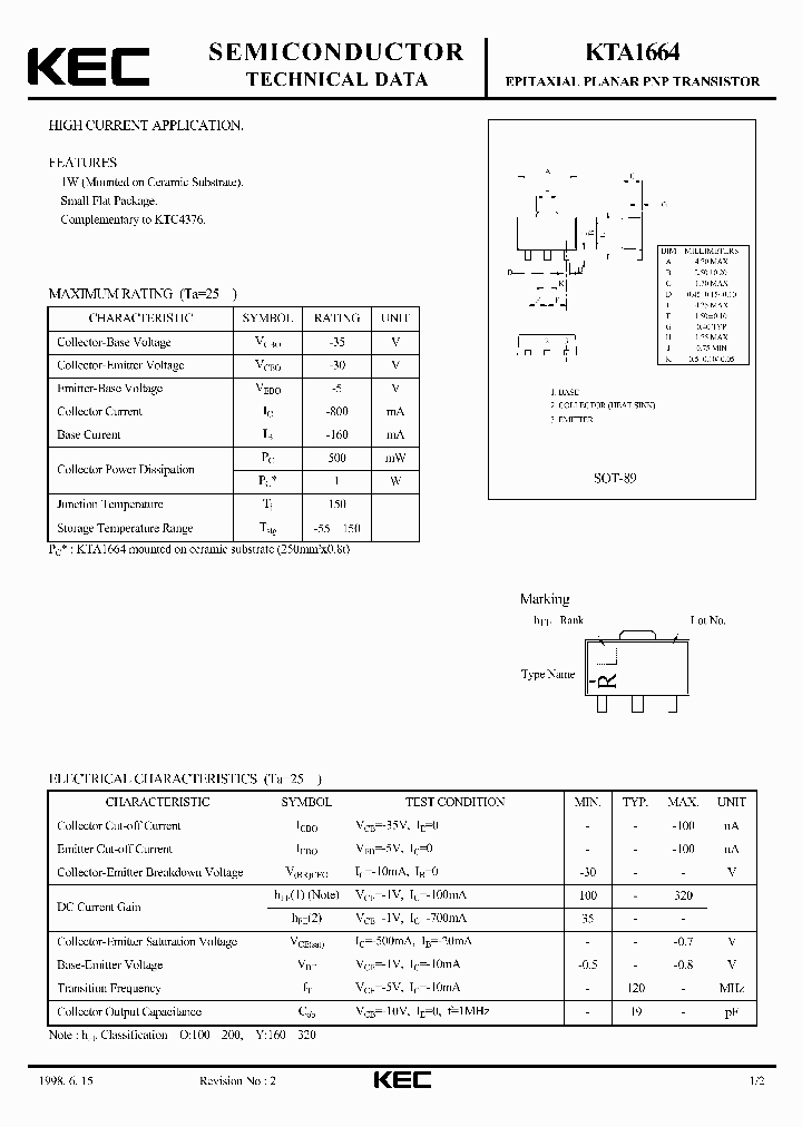 KTA1664_5477764.PDF Datasheet