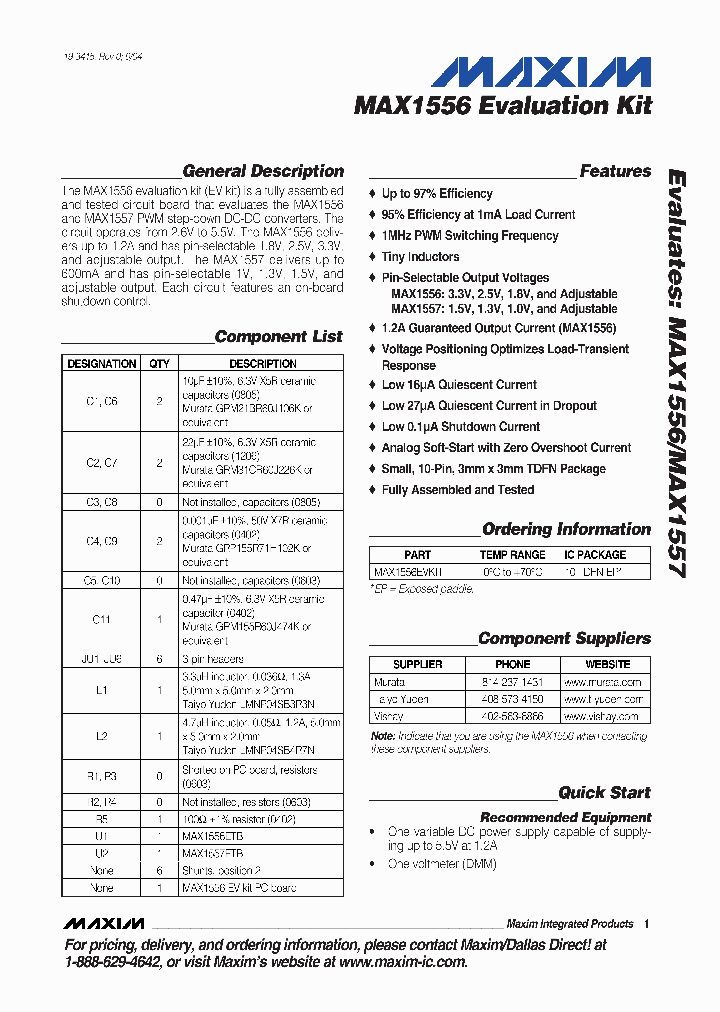 MAX1556EVKIT_5548980.PDF Datasheet