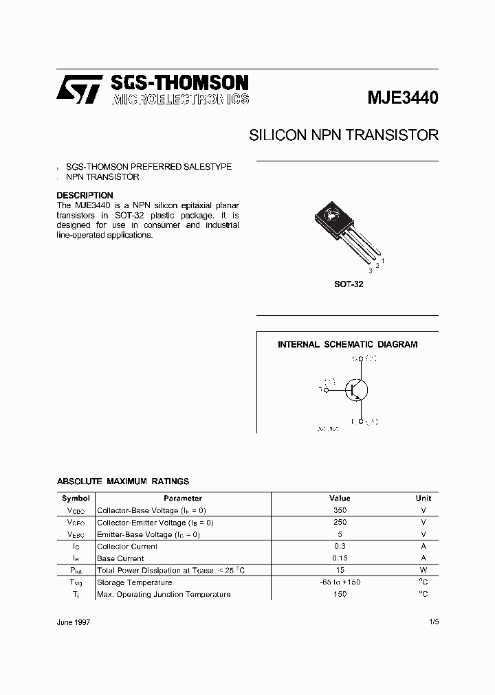 MJE3440_5564195.PDF Datasheet