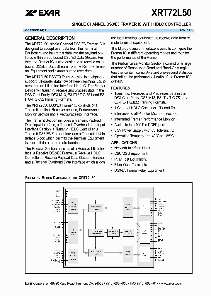 XRT72L50_5603335.PDF Datasheet