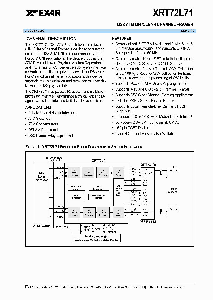 XRT72L71_5603340.PDF Datasheet