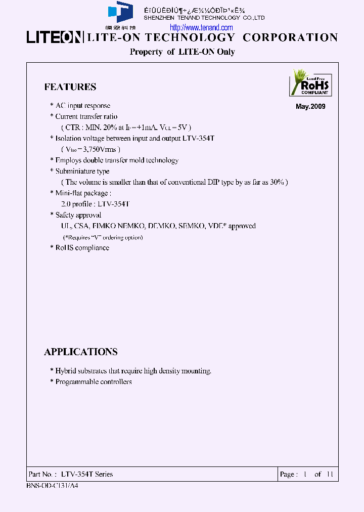 LTV-354T_5606902.PDF Datasheet