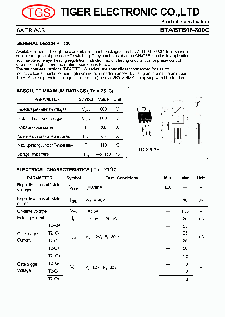 BTA06-800C_5620269.PDF Datasheet