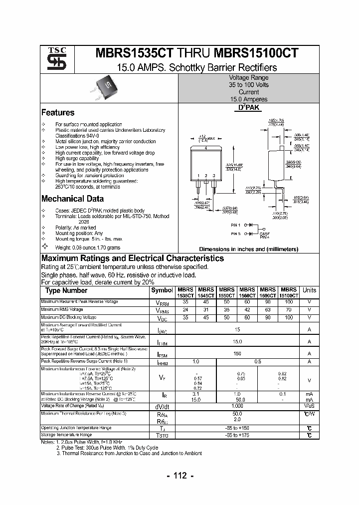 MBRS15100CT_5641738.PDF Datasheet