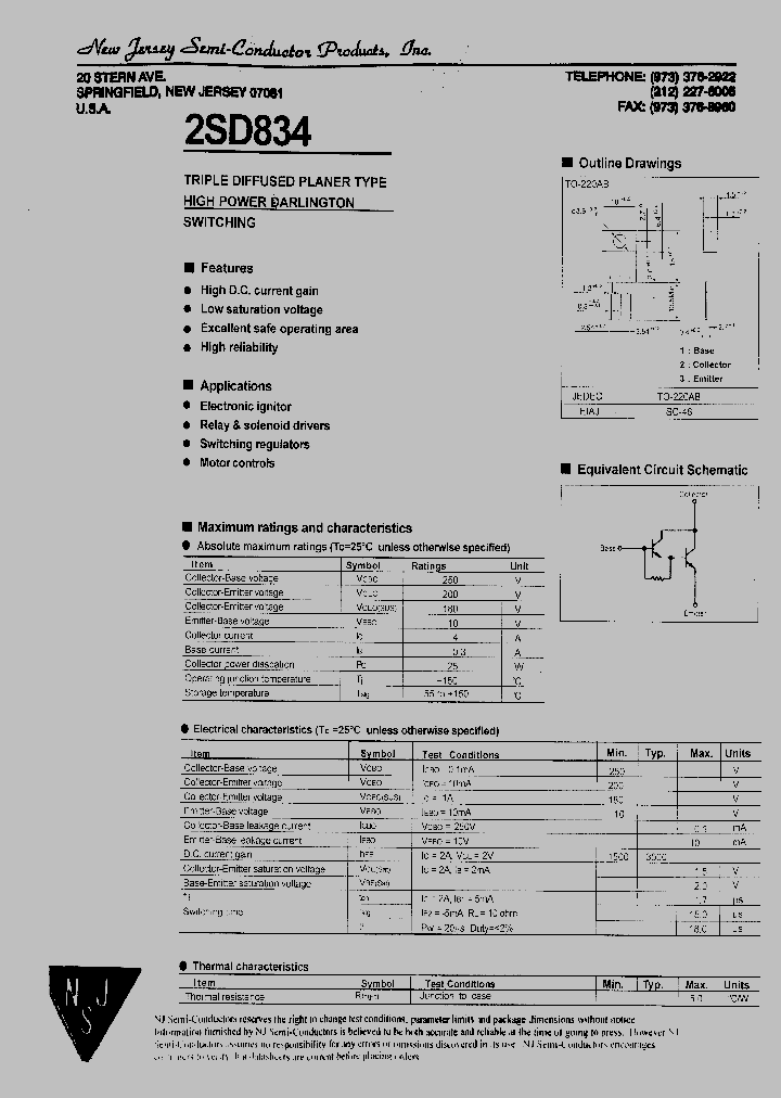 2SD834_5650376.PDF Datasheet