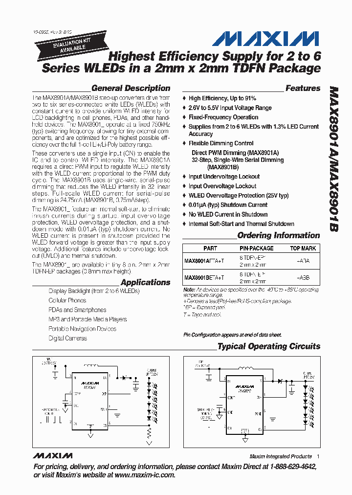 MAX8901AETAT_5689646.PDF Datasheet