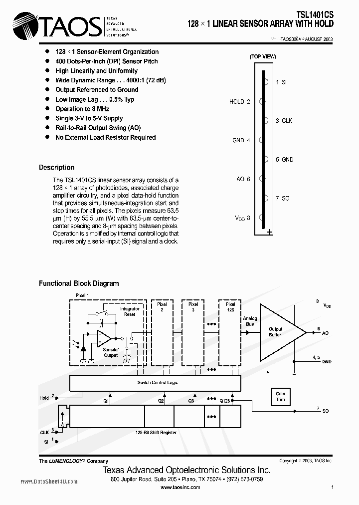 TSL1401CS_5690346.PDF Datasheet