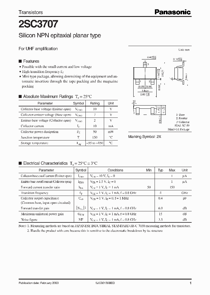 2SC3707_5690526.PDF Datasheet