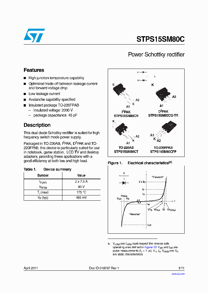 STPS15SM80C_5703324.PDF Datasheet