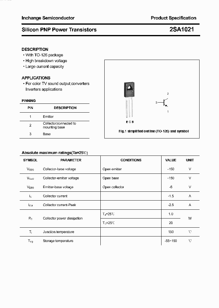 2SA1021_5703051.PDF Datasheet